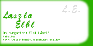 laszlo elbl business card